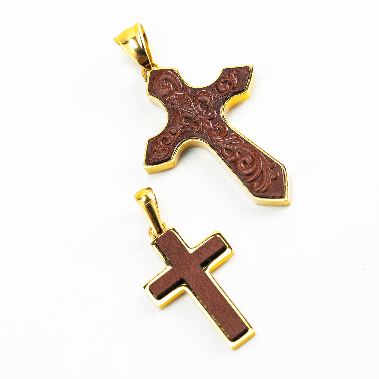 GIVELUCK Stainless steel wooden core cross