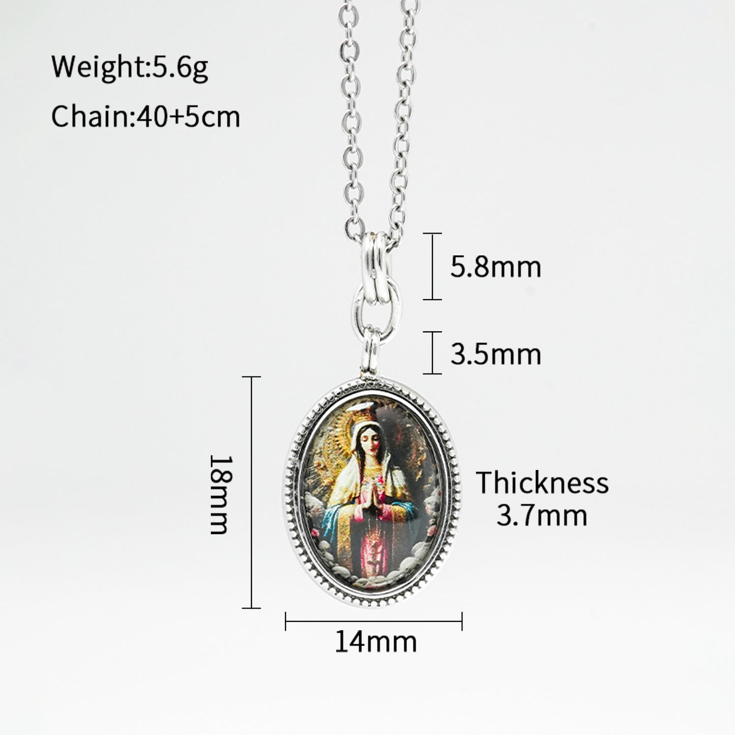 GIVELUCK Stainless steel front texture&back life tree oval steel pendant customization
