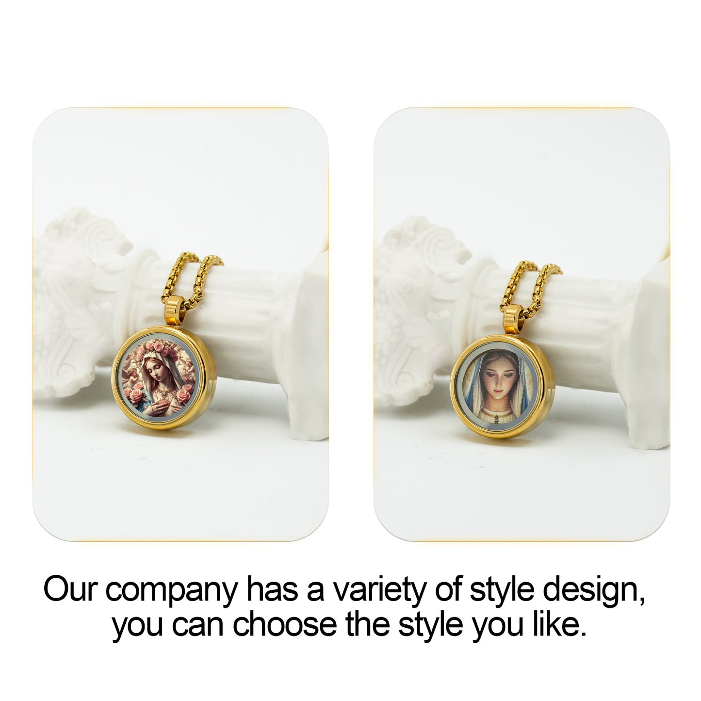 GIVELUCK Stainless steel Gawu box circular gold-plated 1.5cm - customized