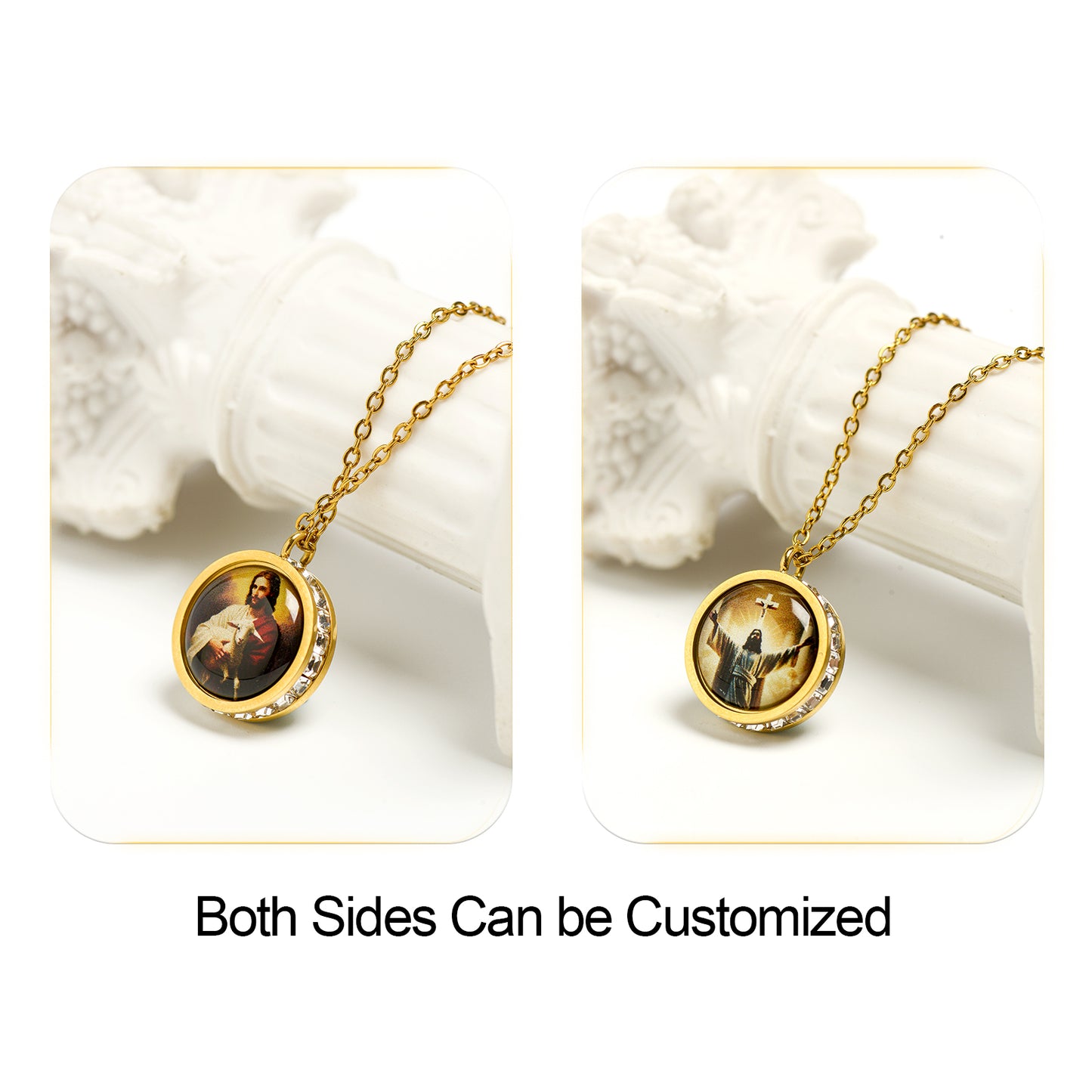 GIVELUCK stainless steel Small Perfect Gold Diamond Set Medium - Customized