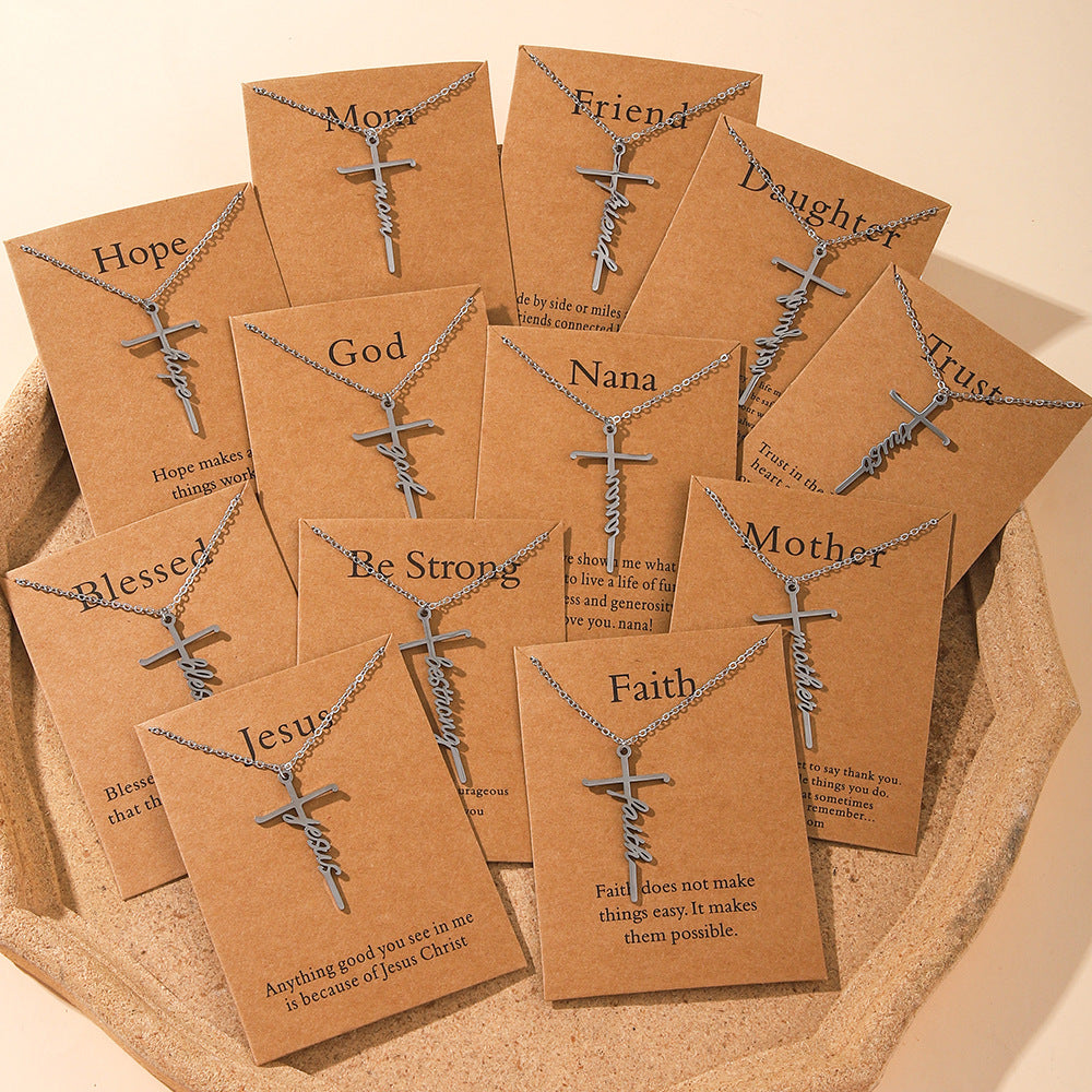 GIVELUCK Silver cut cross, customized pattern