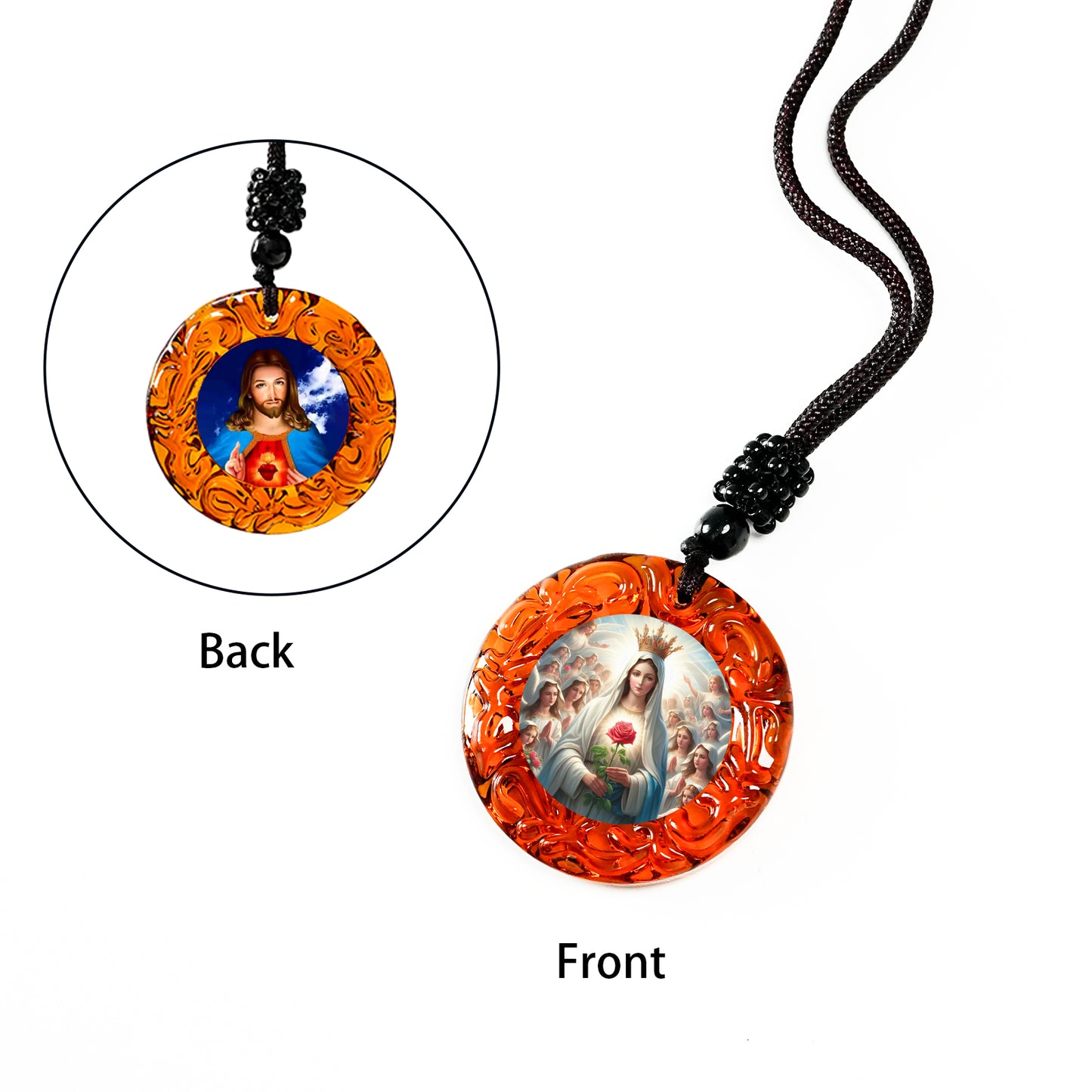 GIVELUCK Glass small circle - Amber - Customized pattern