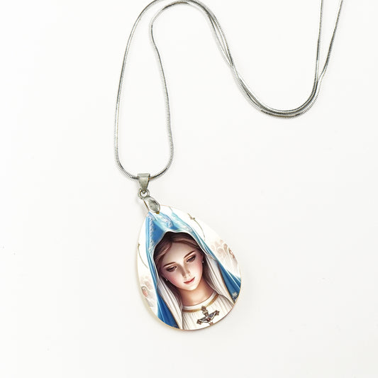 GIVELUCK Crystal Thangka Pendant Water Drop Shape - Customized
