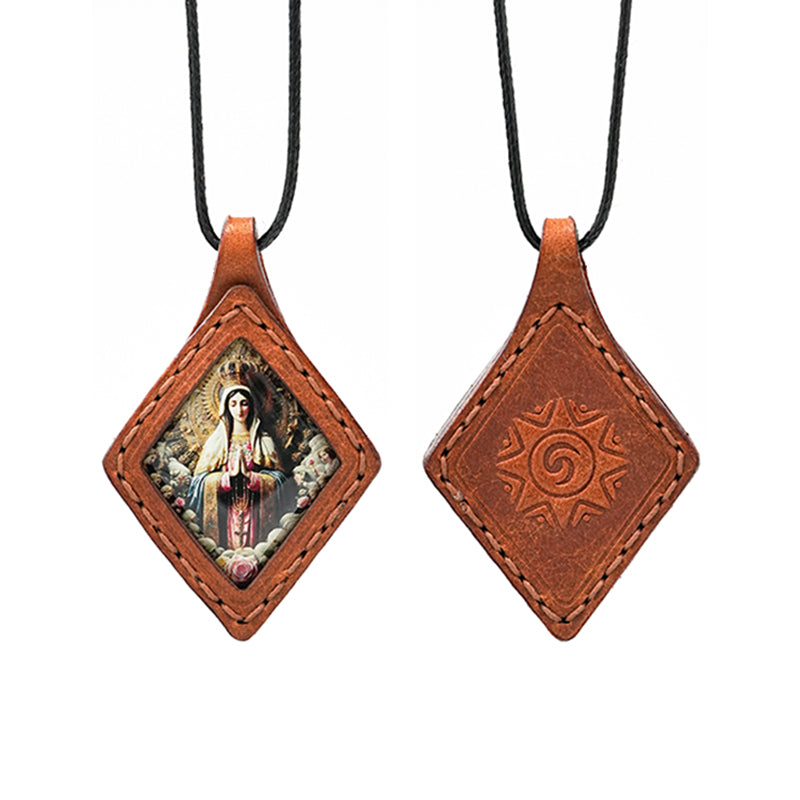 GIVELUCK Leather shell pendant necklace with various shapes and styles - pattern customization