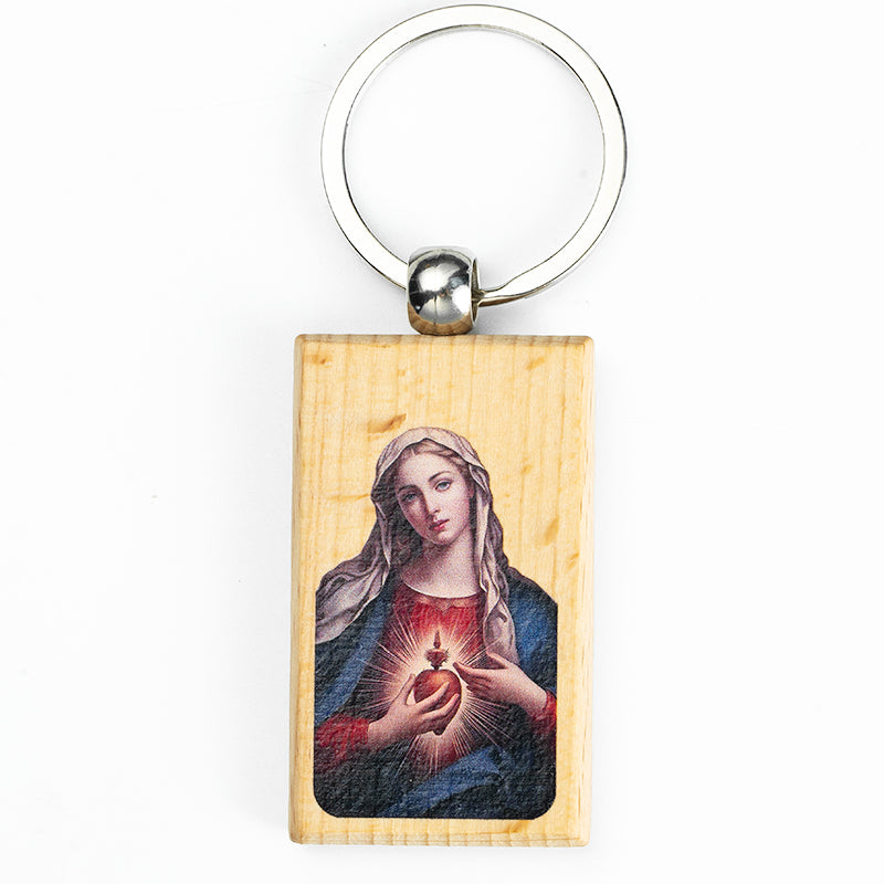 GIVELUCK Wooden multi-shaped keychain - pattern customization