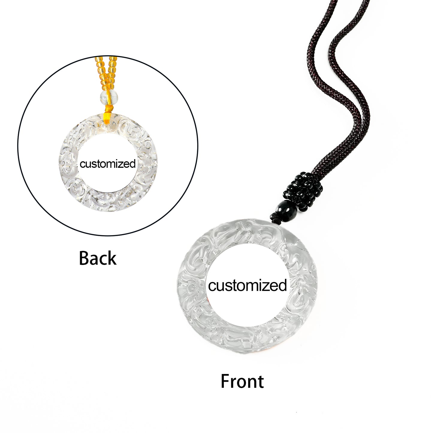 GIVELUCK Glass small circle - white - pattern customization
