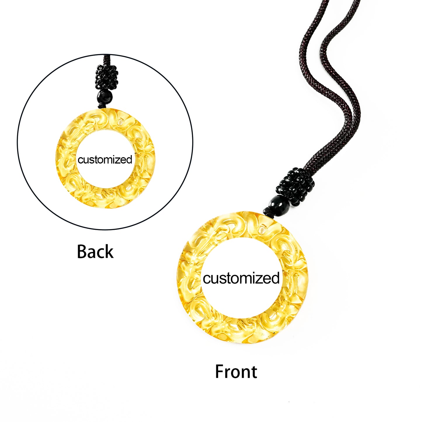 GIVLLUCK Glass small circle - yellow - pattern customization