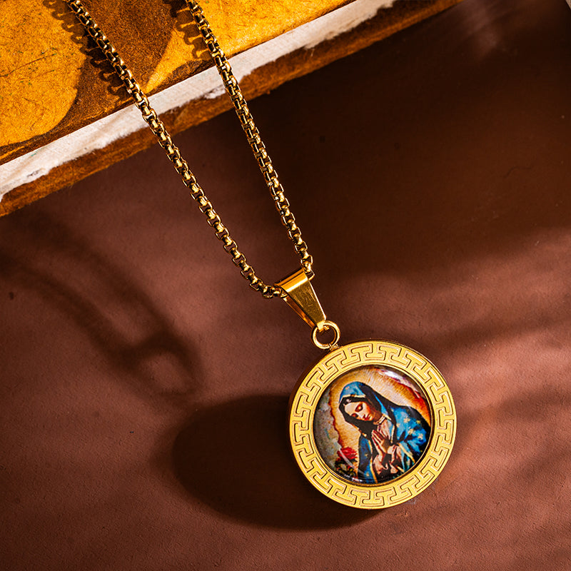 GIVELUCK Stainless steel T-shaped gold single-sided groove sticker pendant