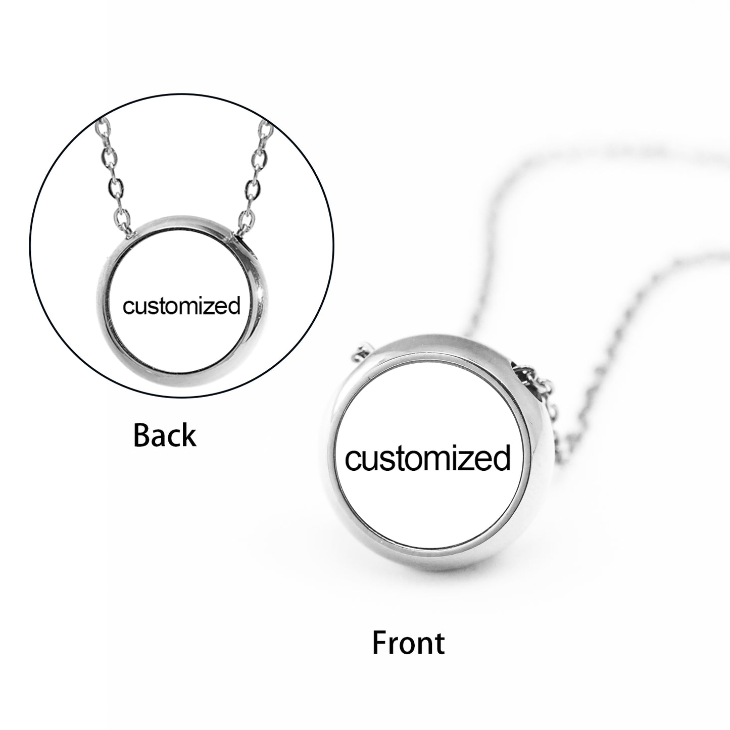 GIVELUCK stainless steel small perfect silver non opening and closing - customized
