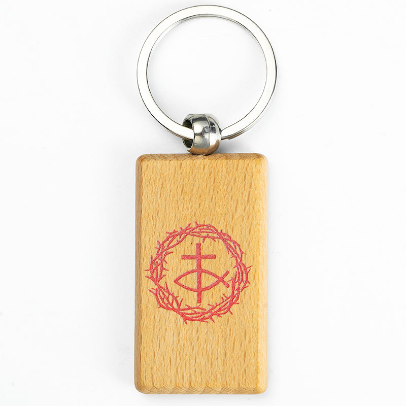 GIVELUCK Wooden multi-shaped keychain - pattern customization