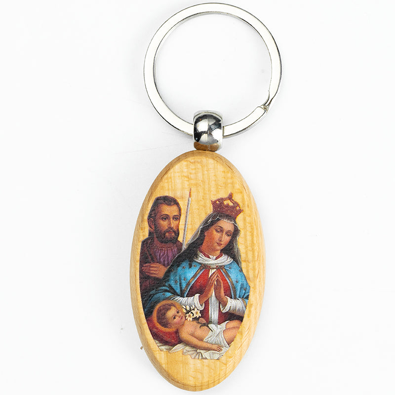 GIVELUCK Wooden multi-shaped keychain - pattern customization