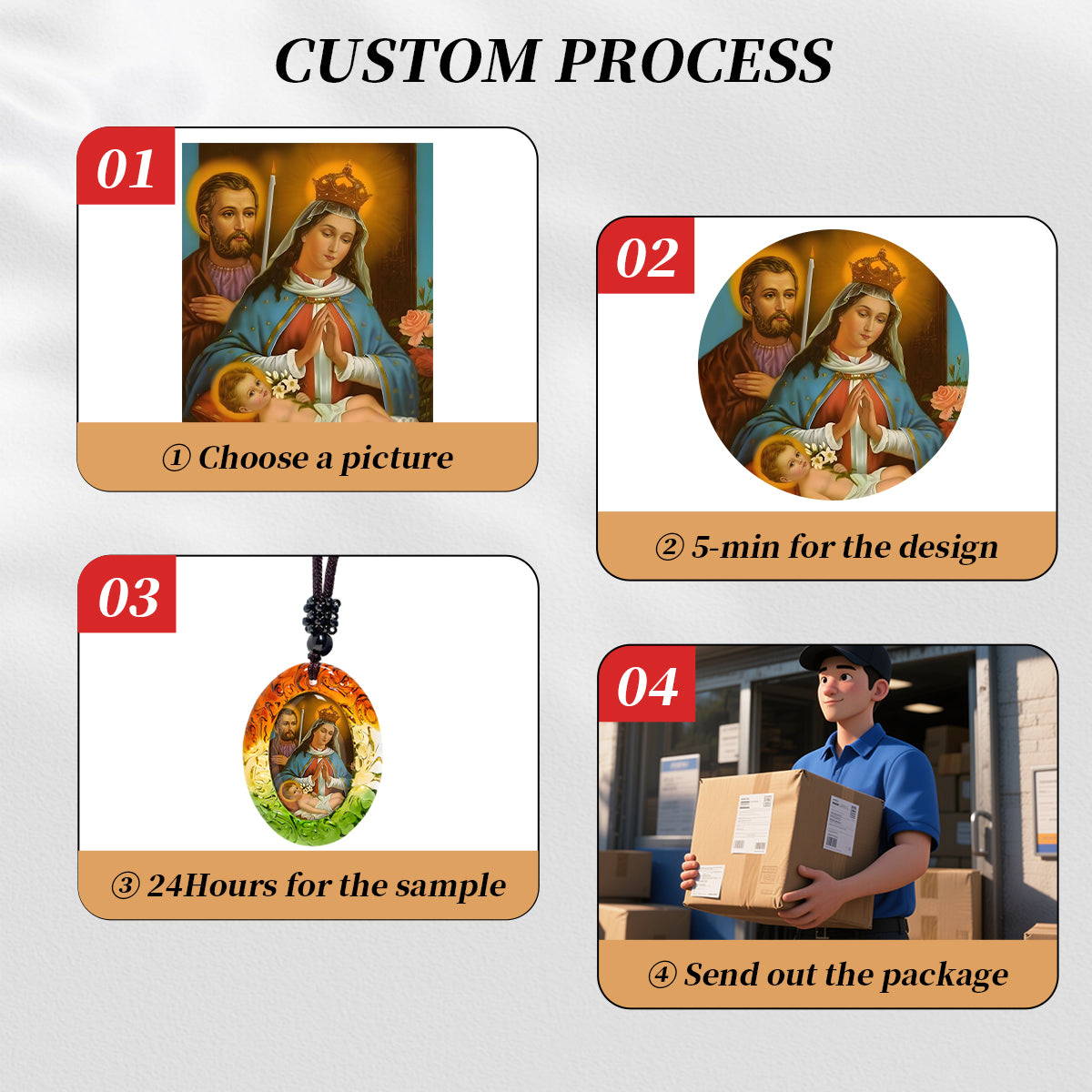 GIVELUCK Customized small oval pattern of glass