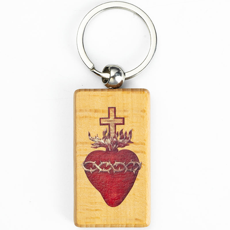 GIVELUCK Wooden multi-shaped keychain - pattern customization