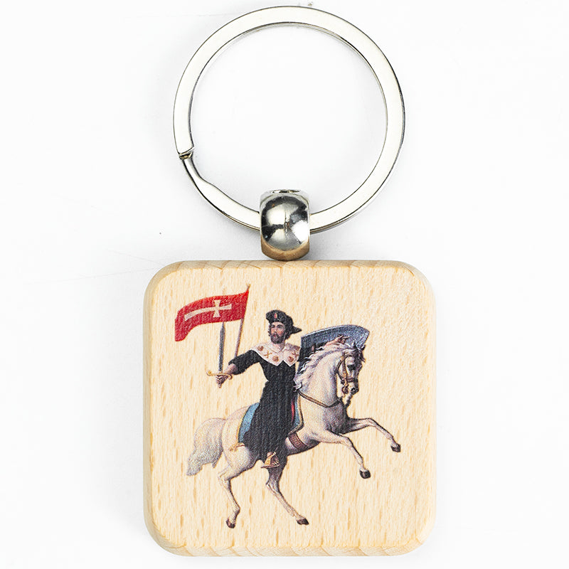 GIVELUCK Wooden multi-shaped keychain - pattern customization