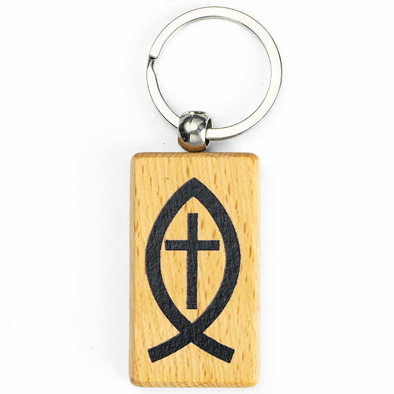 GIVELUCK Wooden multi-shaped keychain - pattern customization
