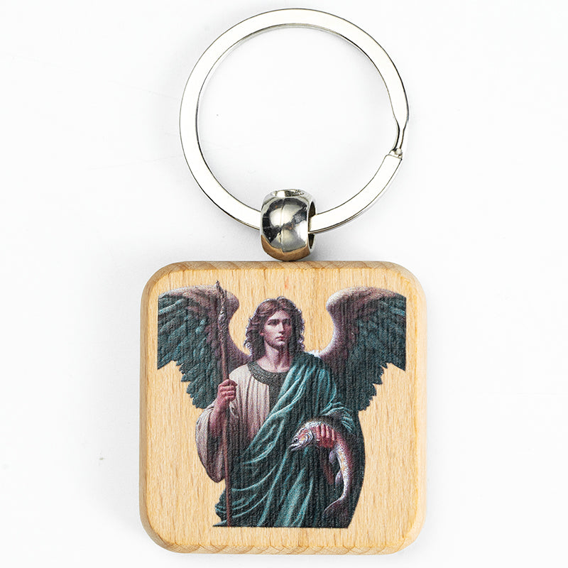 GIVELUCK Wooden multi-shaped keychain - pattern customization