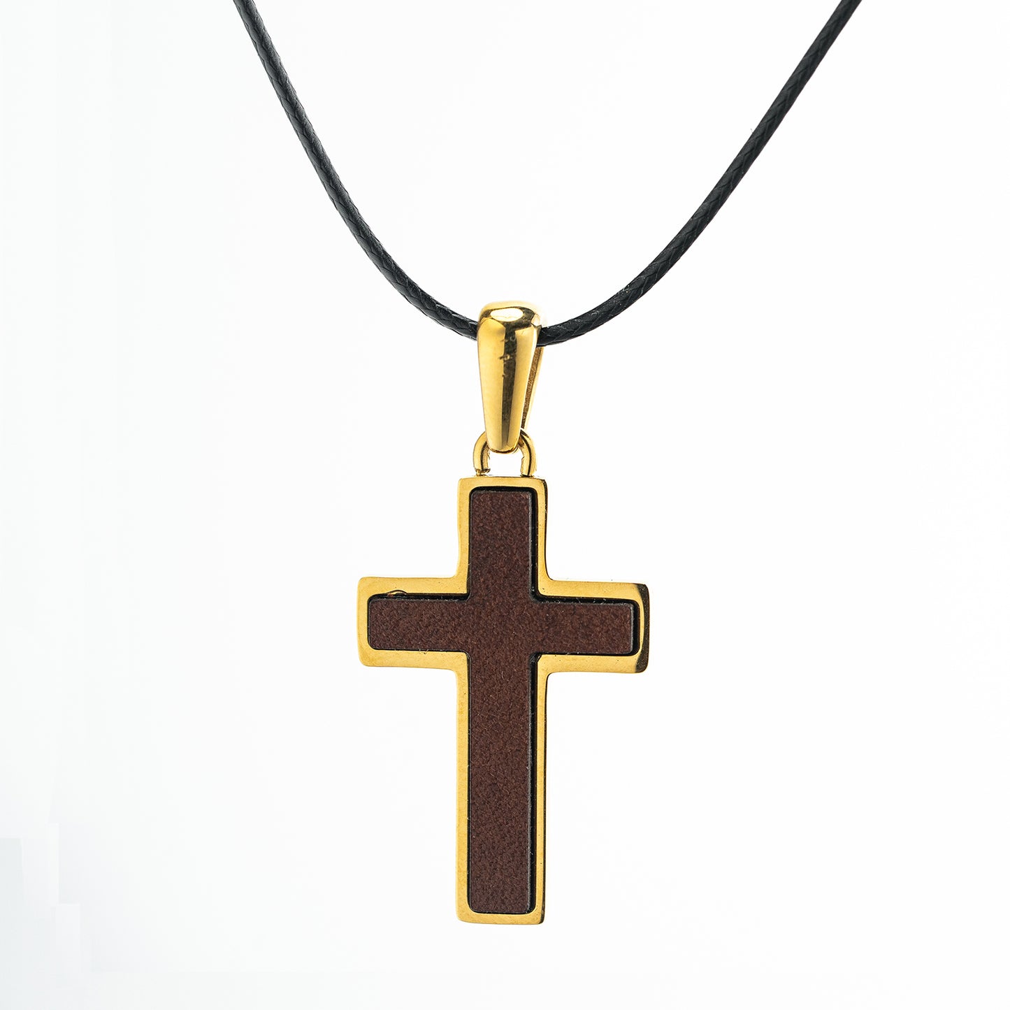 GIVELUCK Stainless steel wooden core cross