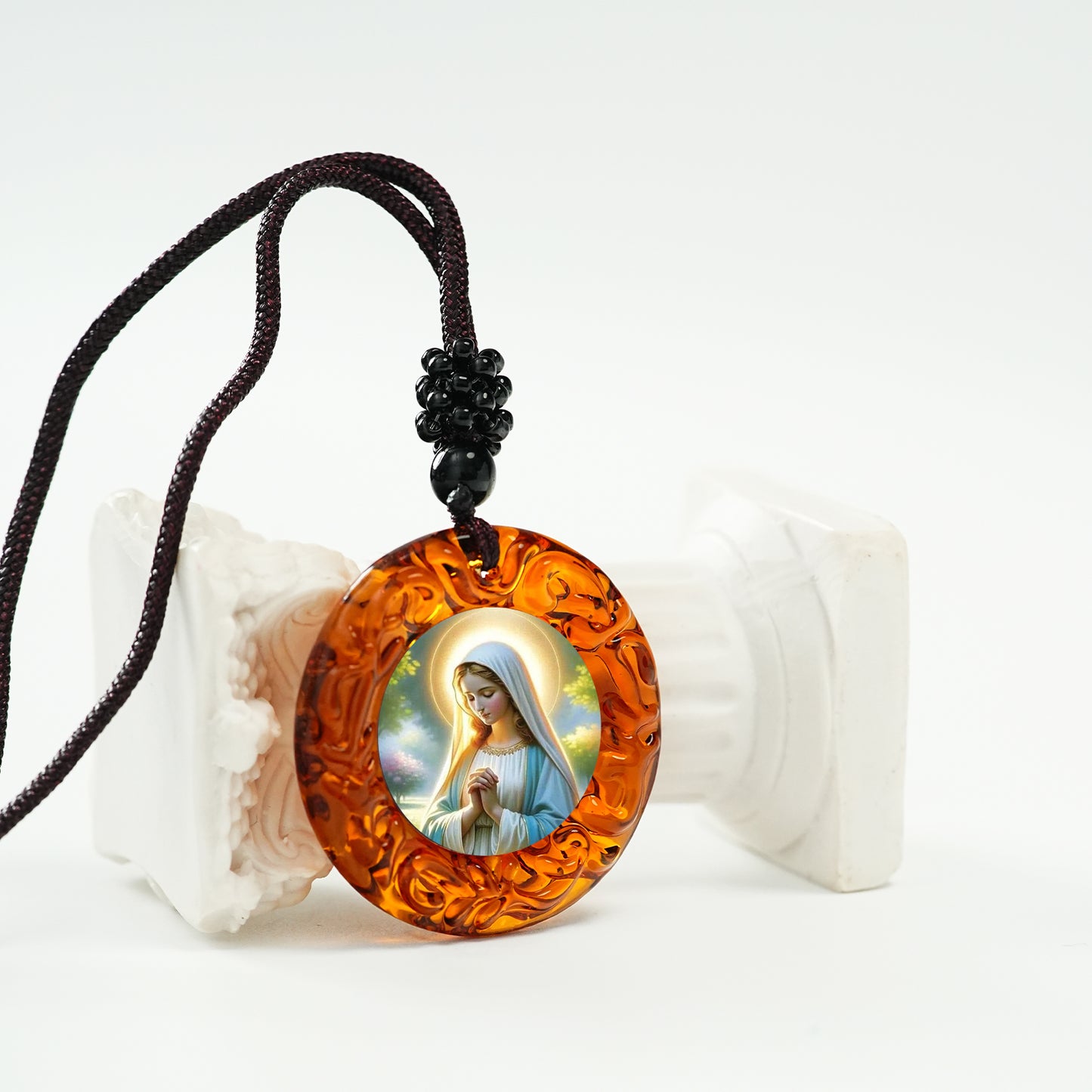 GIVELUCK Glass small circle - Amber - Customized pattern