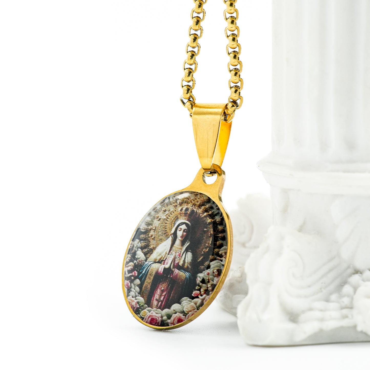 GIVELUCK stainless steel plate painted oval gold 2.0cm * 1.5cm - customized