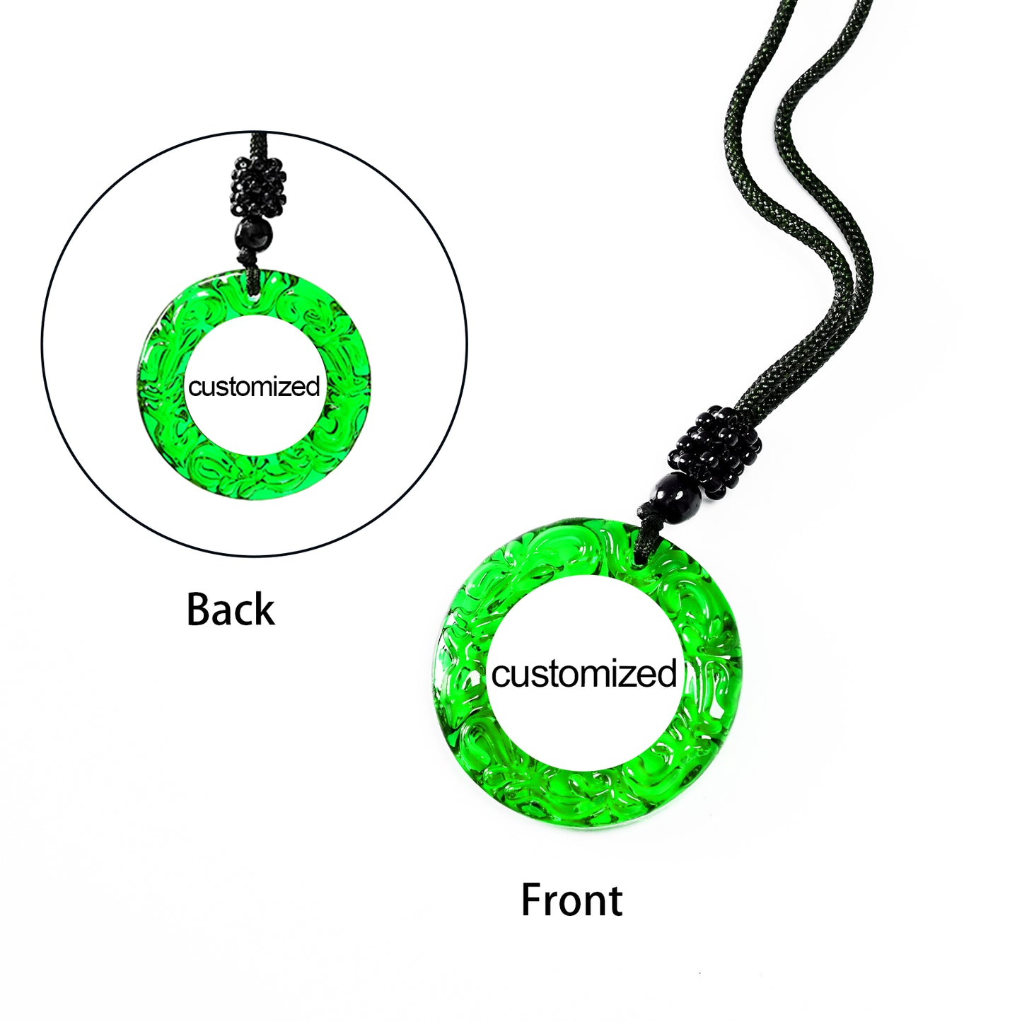 GIVELUCK Glass Small Circle - Green - Customized Pattern