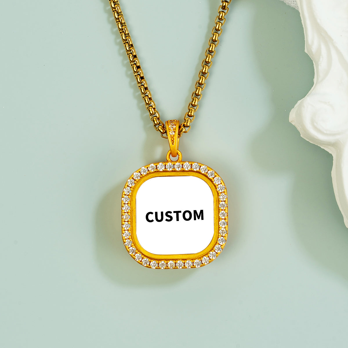 GIVELUCK Brass Qingyun 3D embossed gold-painted scrapbook - customizable pattern