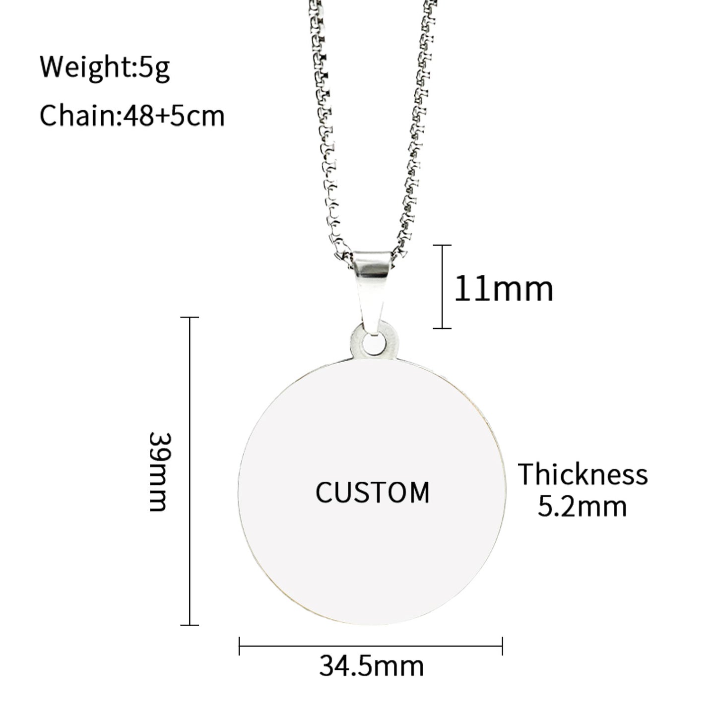 GIVELUCK stainless steel Brand Painted Circular Silver - Customization