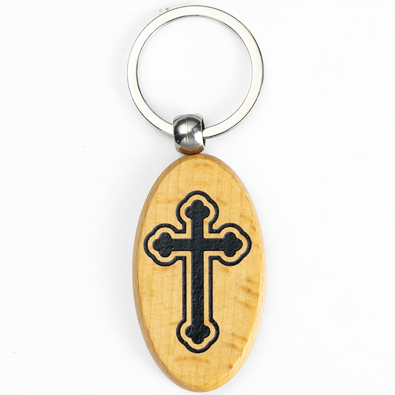 GIVELUCK Wooden multi-shaped keychain - pattern customization