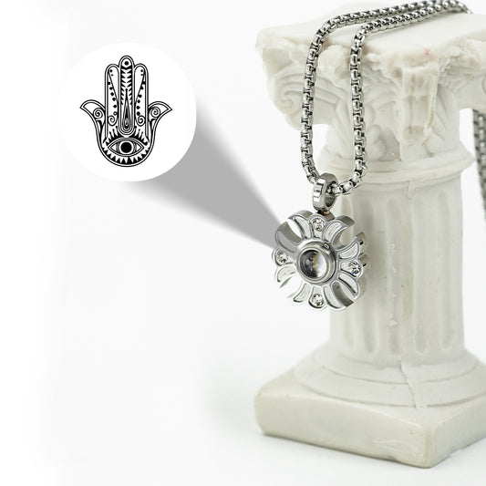 GIVELUCK Stainless steel projection sunflower silver - pattern customization