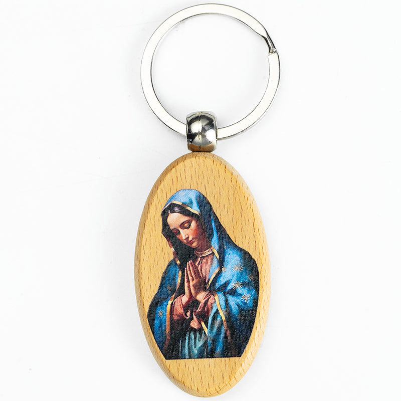 GIVELUCK Wooden multi-shaped keychain - pattern customization
