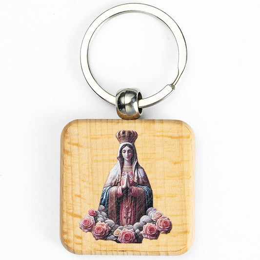 GIVELUCK Wooden multi-shaped keychain - pattern customization