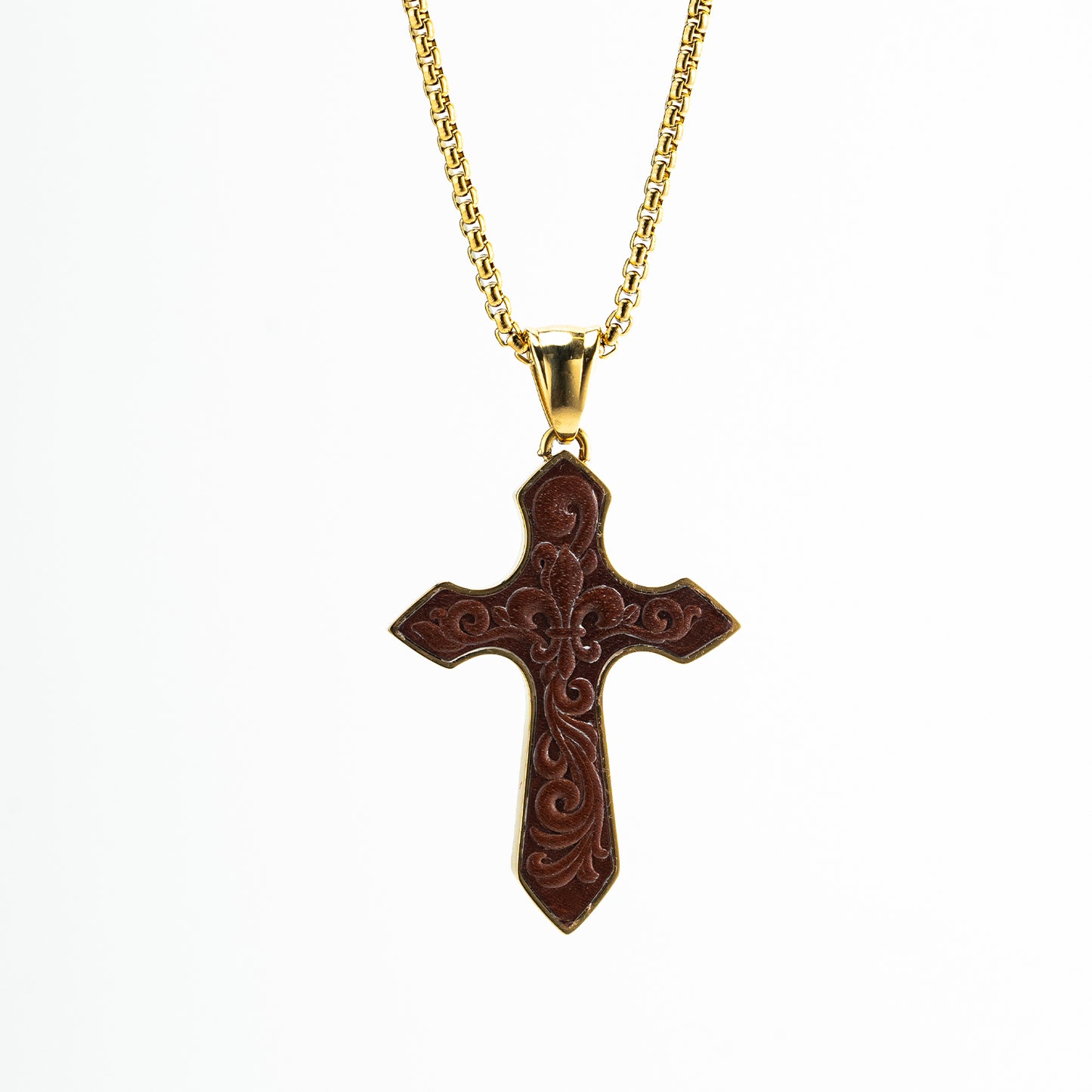 GIVELUCK Stainless steel wooden core cross