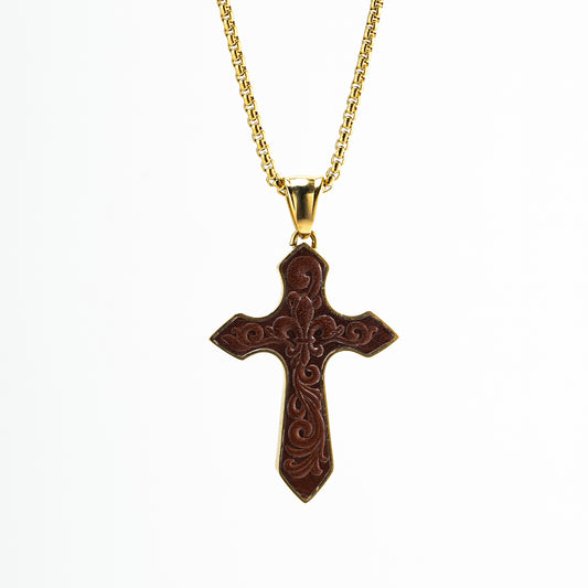 GIVELUCK Stainless steel wooden core cross