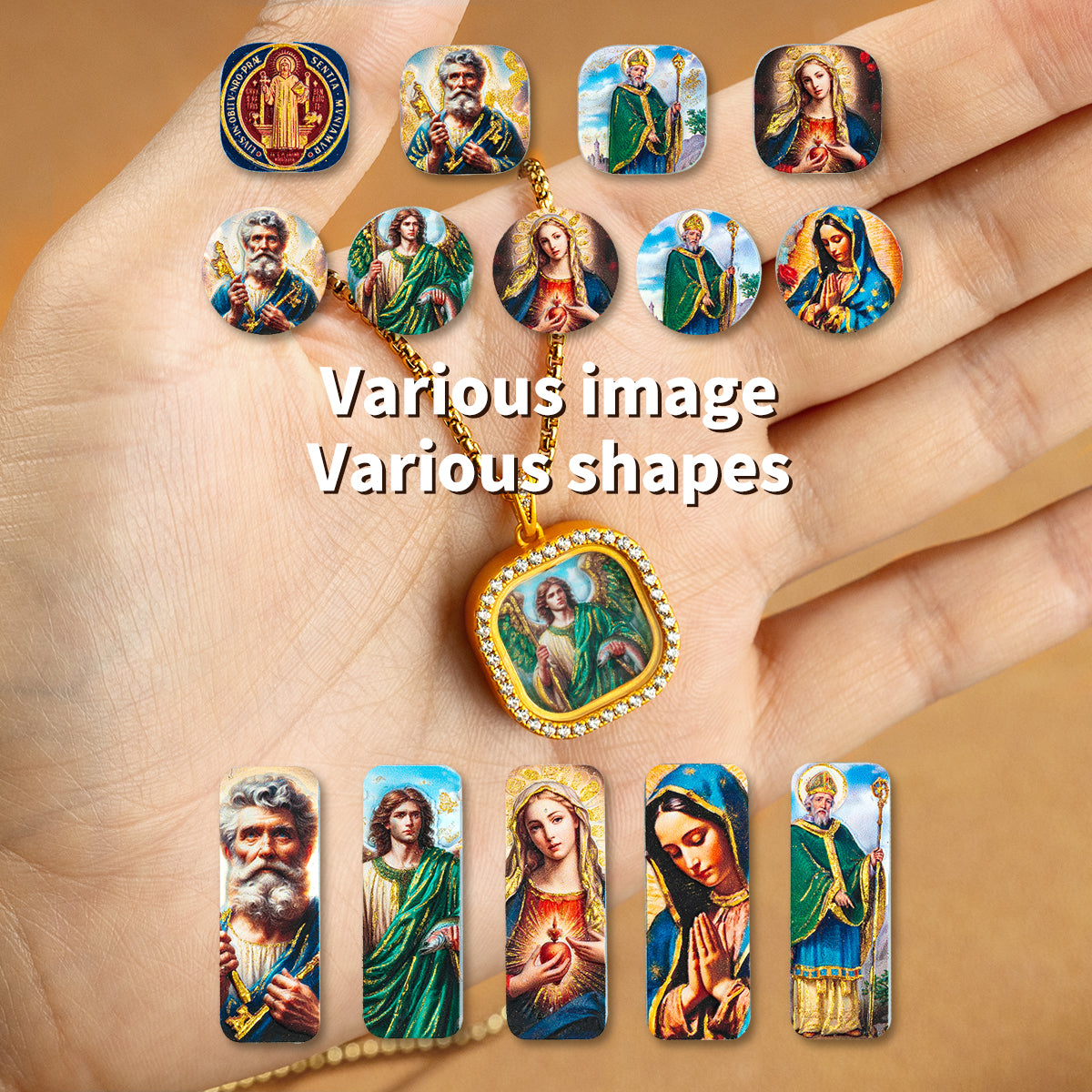 GIVELUCK Brass Qingyun 3D embossed gold-painted scrapbook - customizable pattern