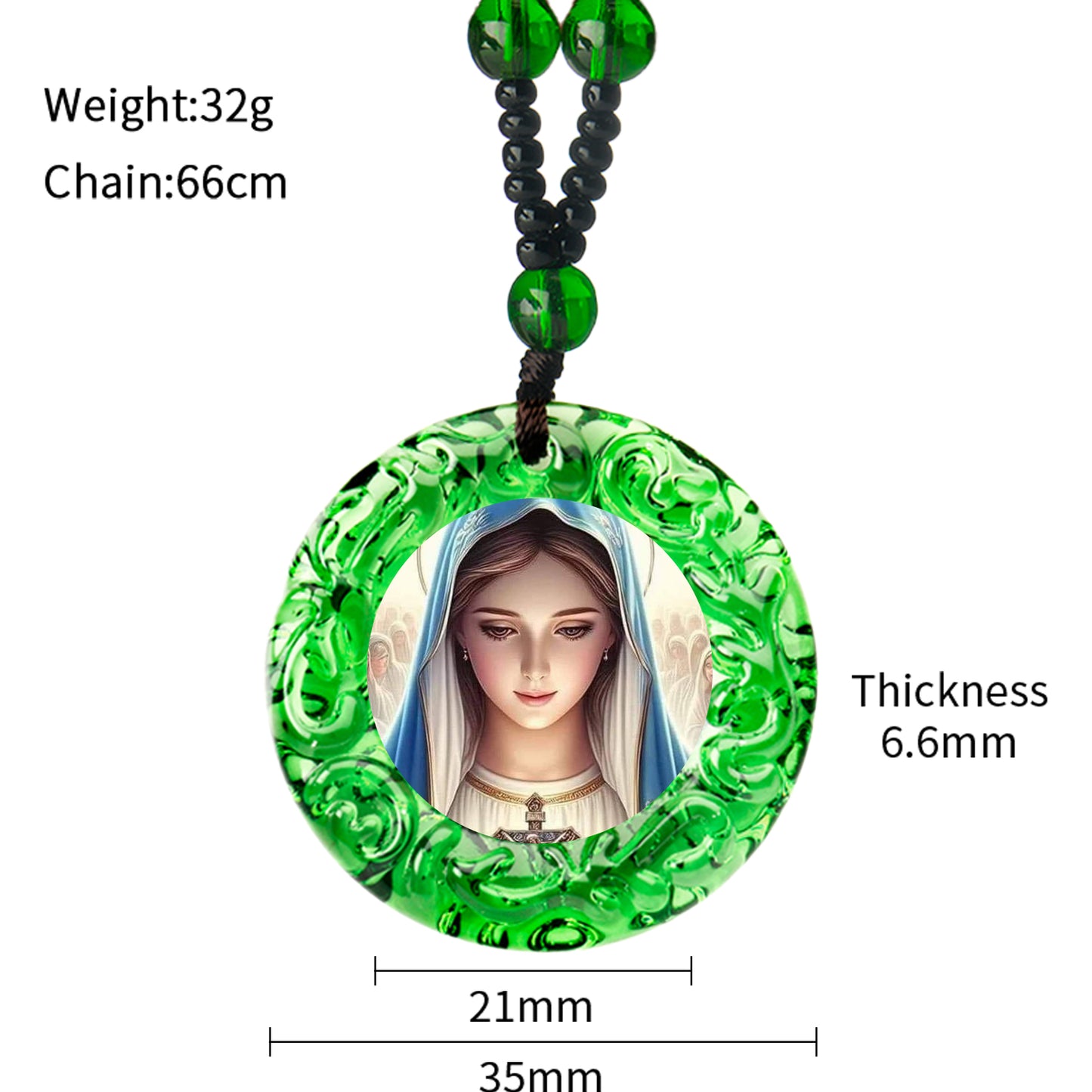 GIVELUCK Glass Small Circle - Green - Customized Pattern