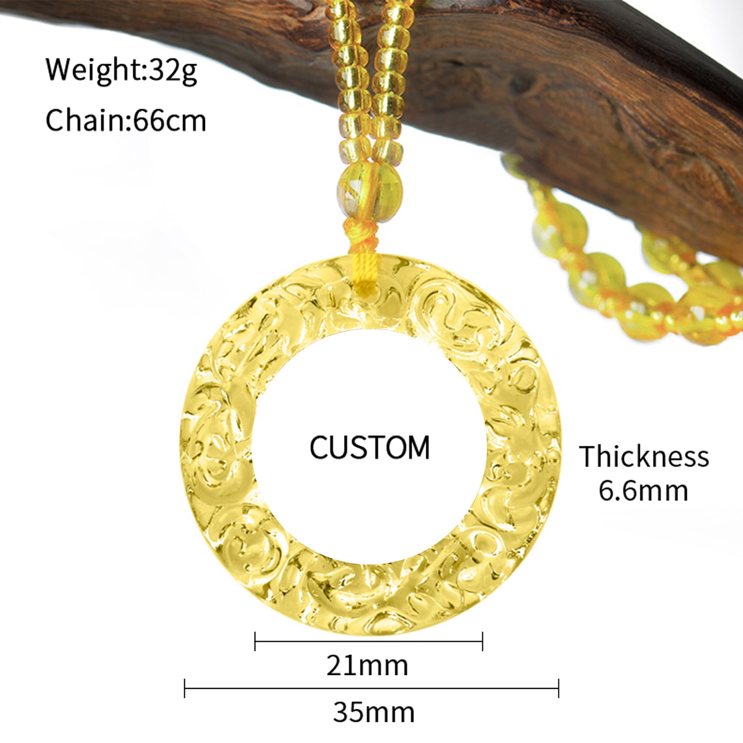 GIVLLUCK Glass small circle - yellow - pattern customization