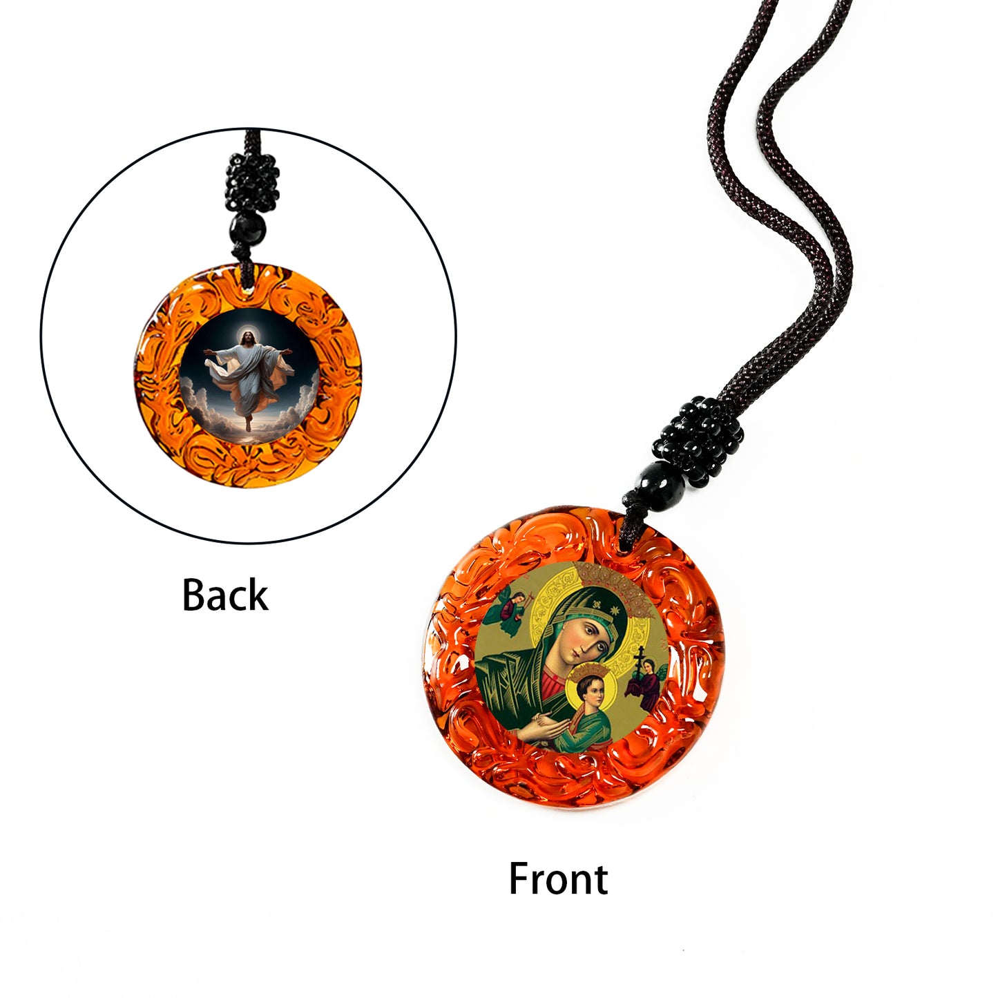 GIVELUCK Glass small circle - Amber - Customized pattern
