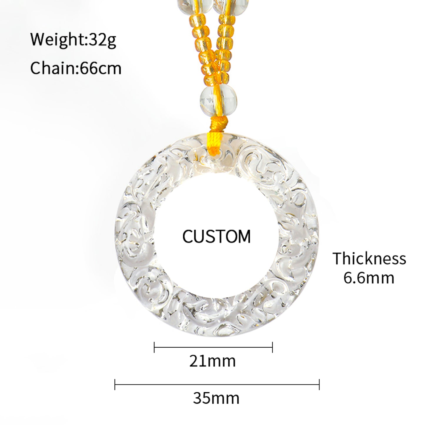 GIVELUCK Glass small circle - white - pattern customization