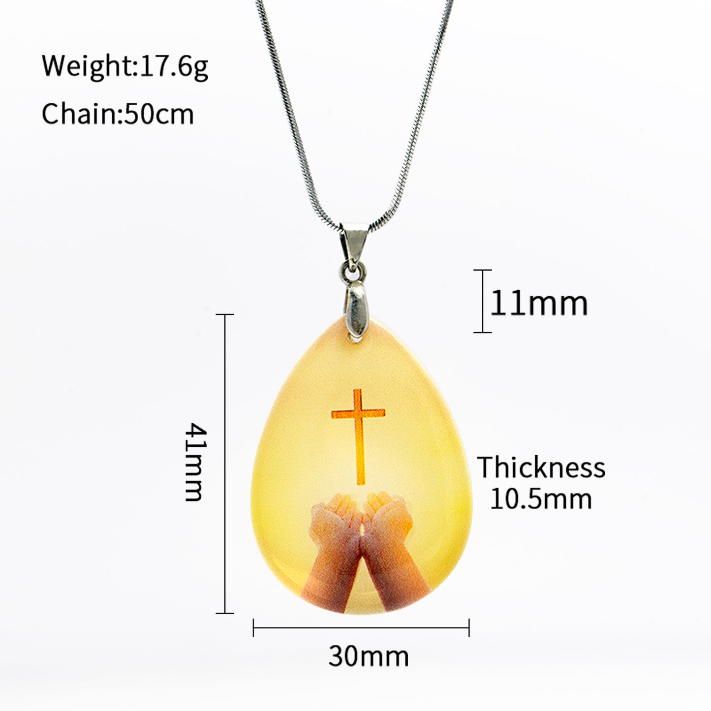 GIVELUCK Crystal Thangka Pendant Water Drop Shape - Customized