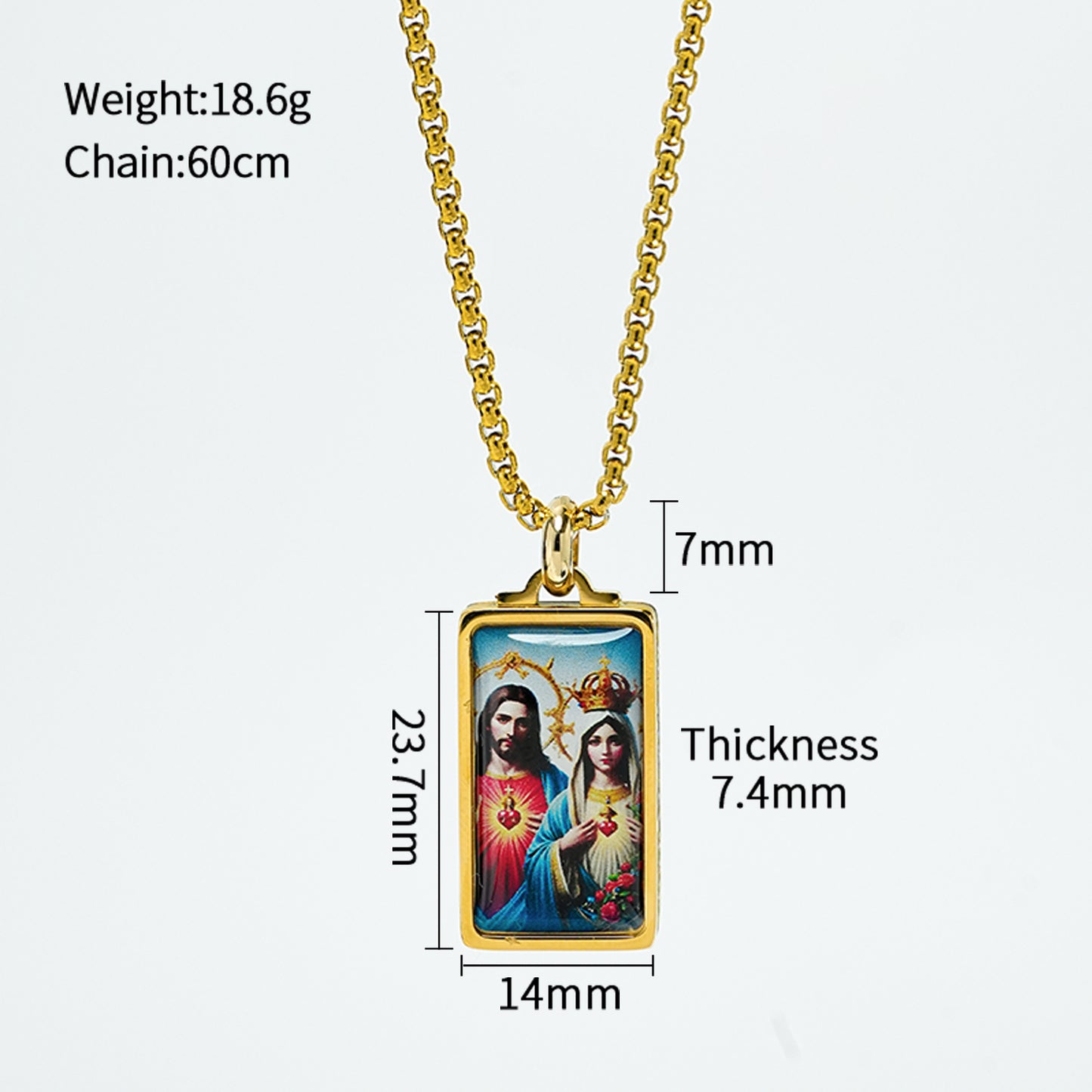 GIVELUCK Stainless Steel Fangtang Pendant Gold Large - Customized