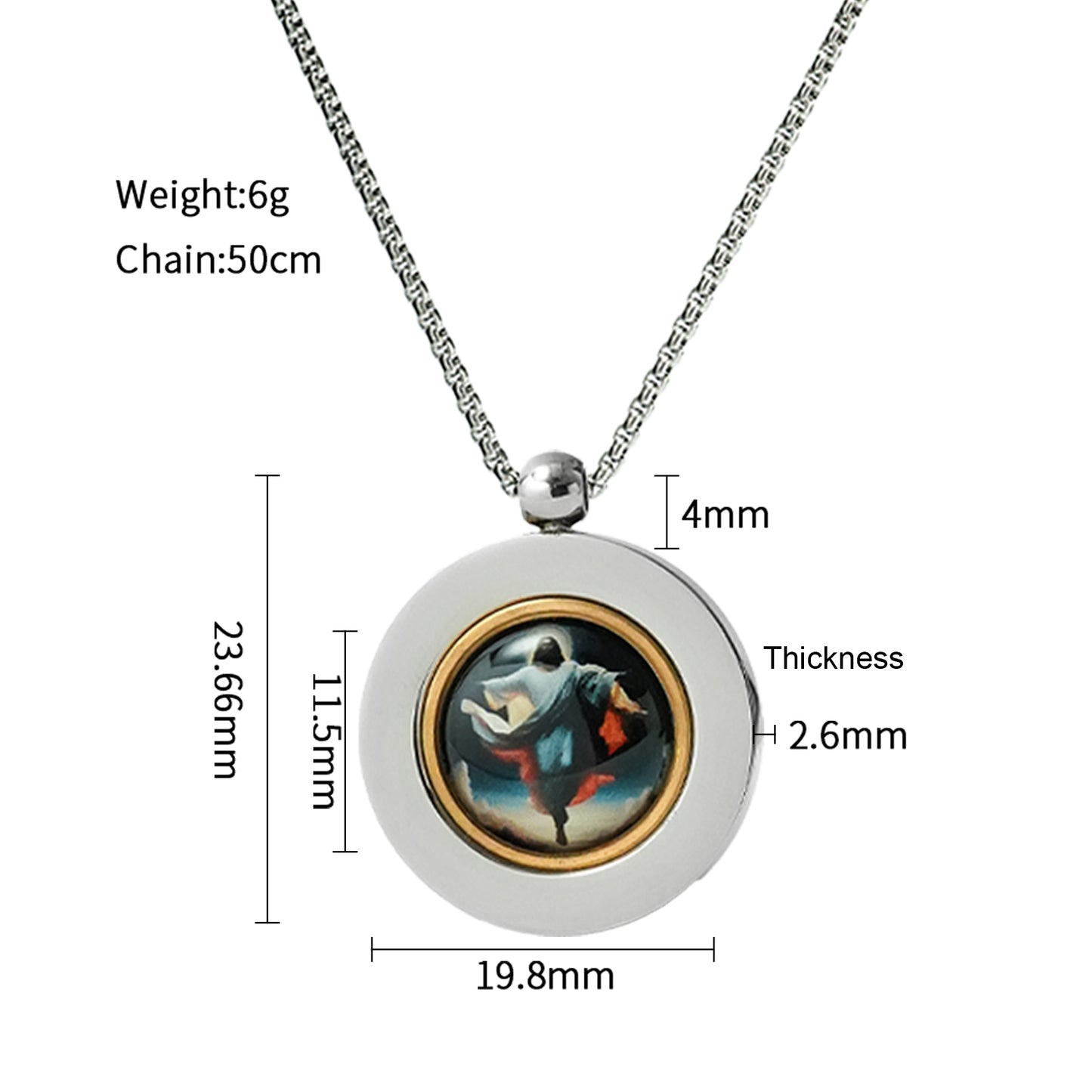 GIVELUCK Stainless steel double-sided small circle - customized
