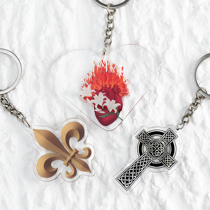 GIVELUCK Acrylic keychain, with customizable pattern and shape