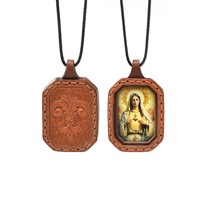 GIVELUCK Leather shell pendant necklace with various shapes and styles - pattern customization