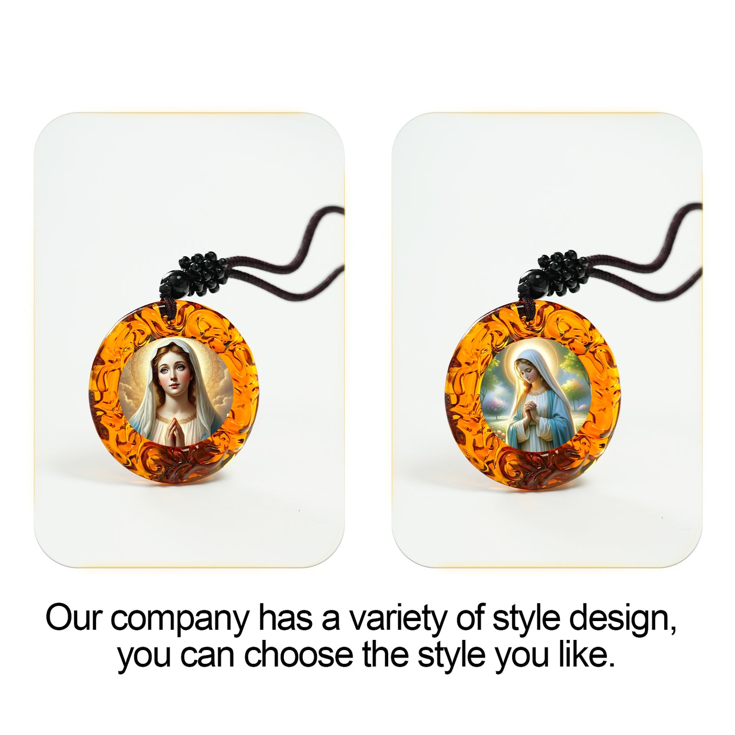 GIVELUCK Glass small circle - Amber - Customized pattern