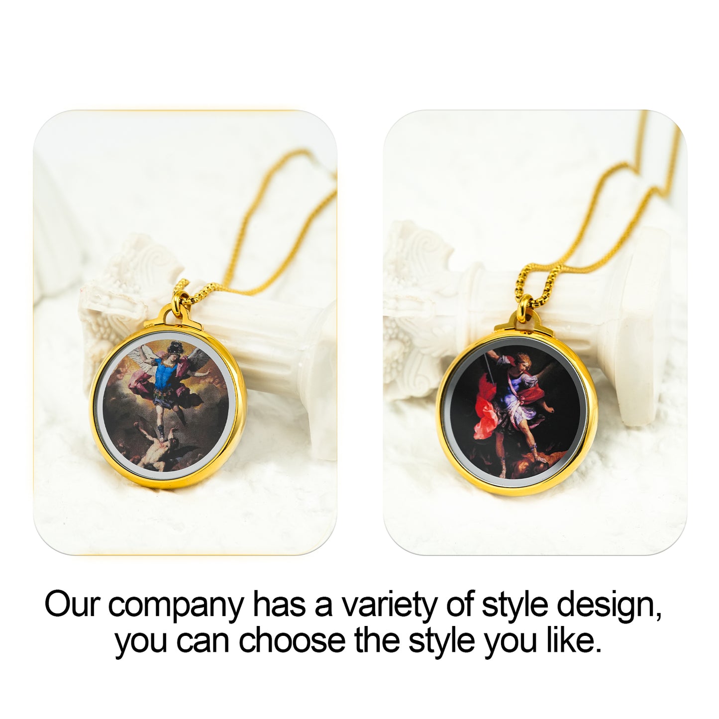 GIVELUCK Stainless steel Buddha ear gold large size non opening and closing - customized