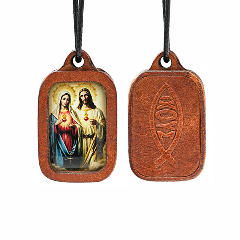 GIVELUCK Leather shell pendant necklace with various shapes and styles - pattern customization