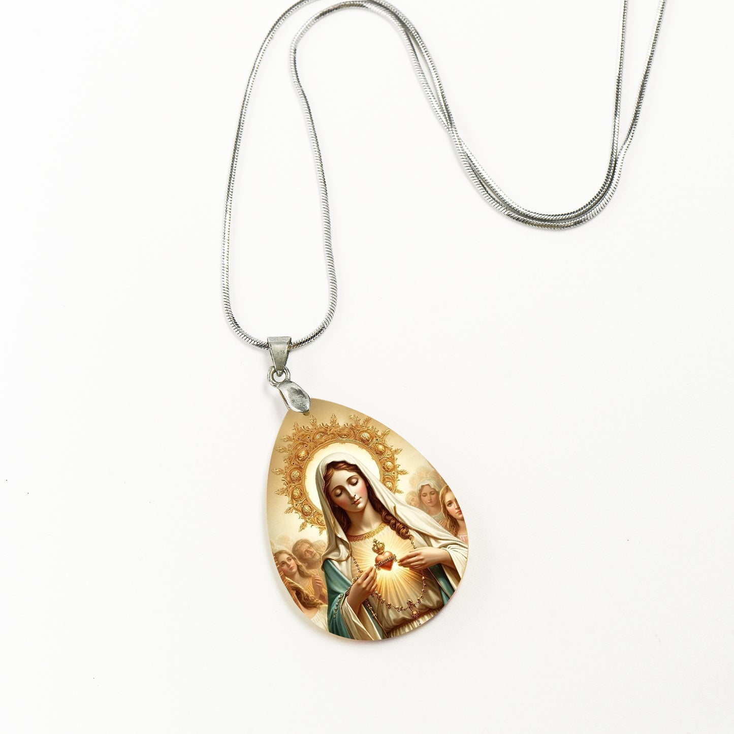 GIVELUCK Crystal Thangka Pendant Water Drop Shape - Customized