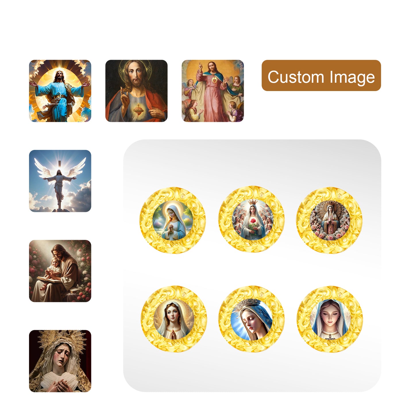 GIVLLUCK Glass small circle - yellow - pattern customization