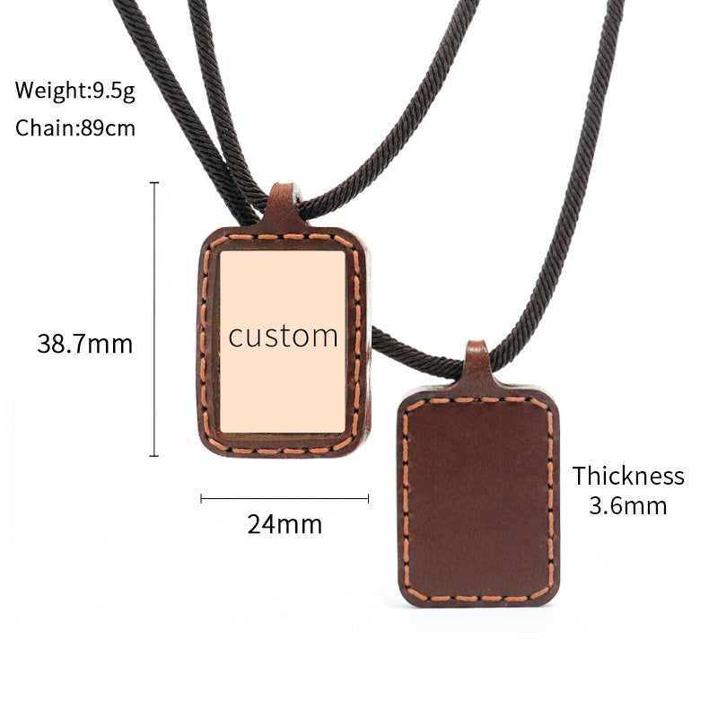 GIVELUCK Leather shell pendant necklace with various shapes and styles - pattern customization