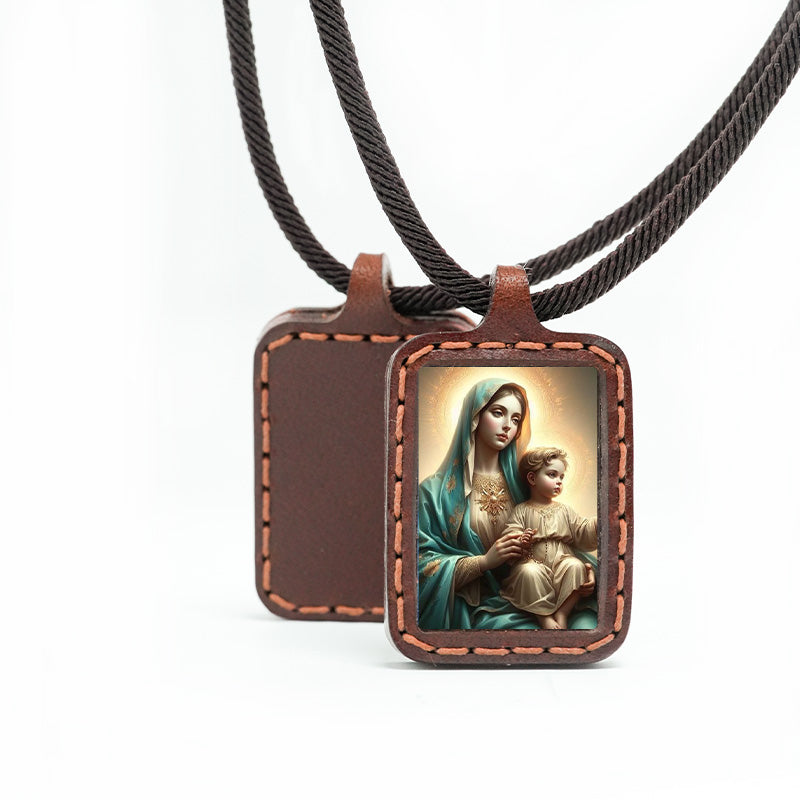 GIVELUCK Leather shell pendant necklace with various shapes and styles - pattern customization