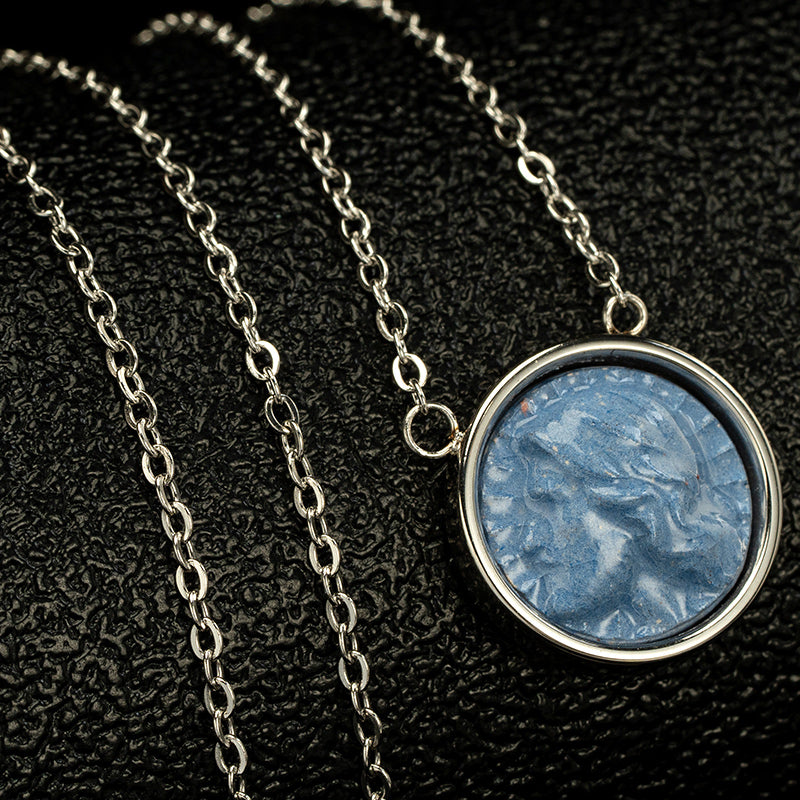 GIVELUCK Stainless steel pendant with colored glaze and embossed craftsmanship